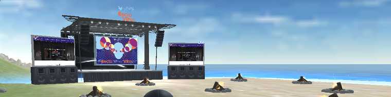 Live coding jam on Laval Virtual's beach